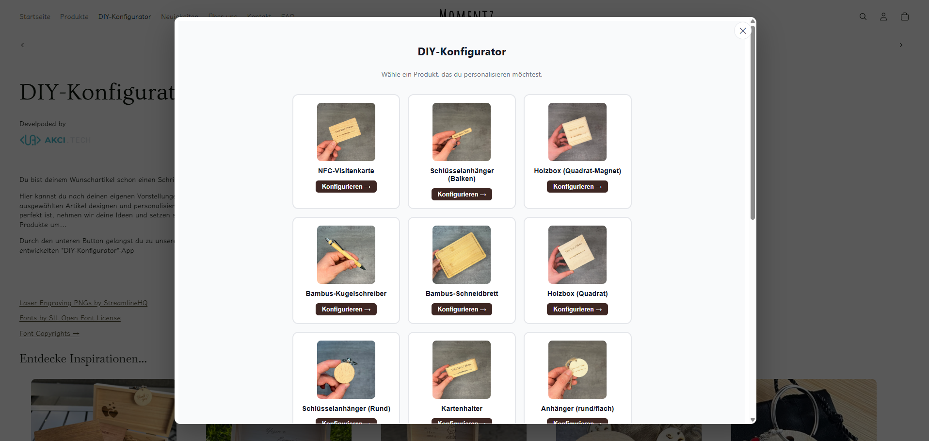 DIY-Konfigurator Screenshot 1