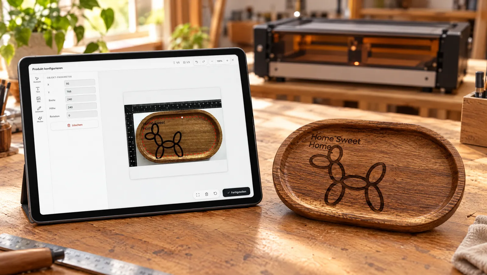 DIY-Konfigurator — eigene Shopify-App für Lasergravur